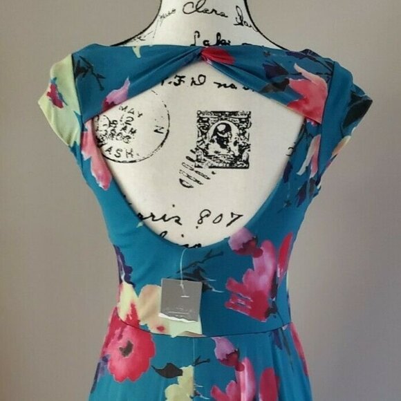 Anthropologie Weston Wear Floral Quinby Dress Key Hole Womens Size Small NEW - Picture 6 of 8